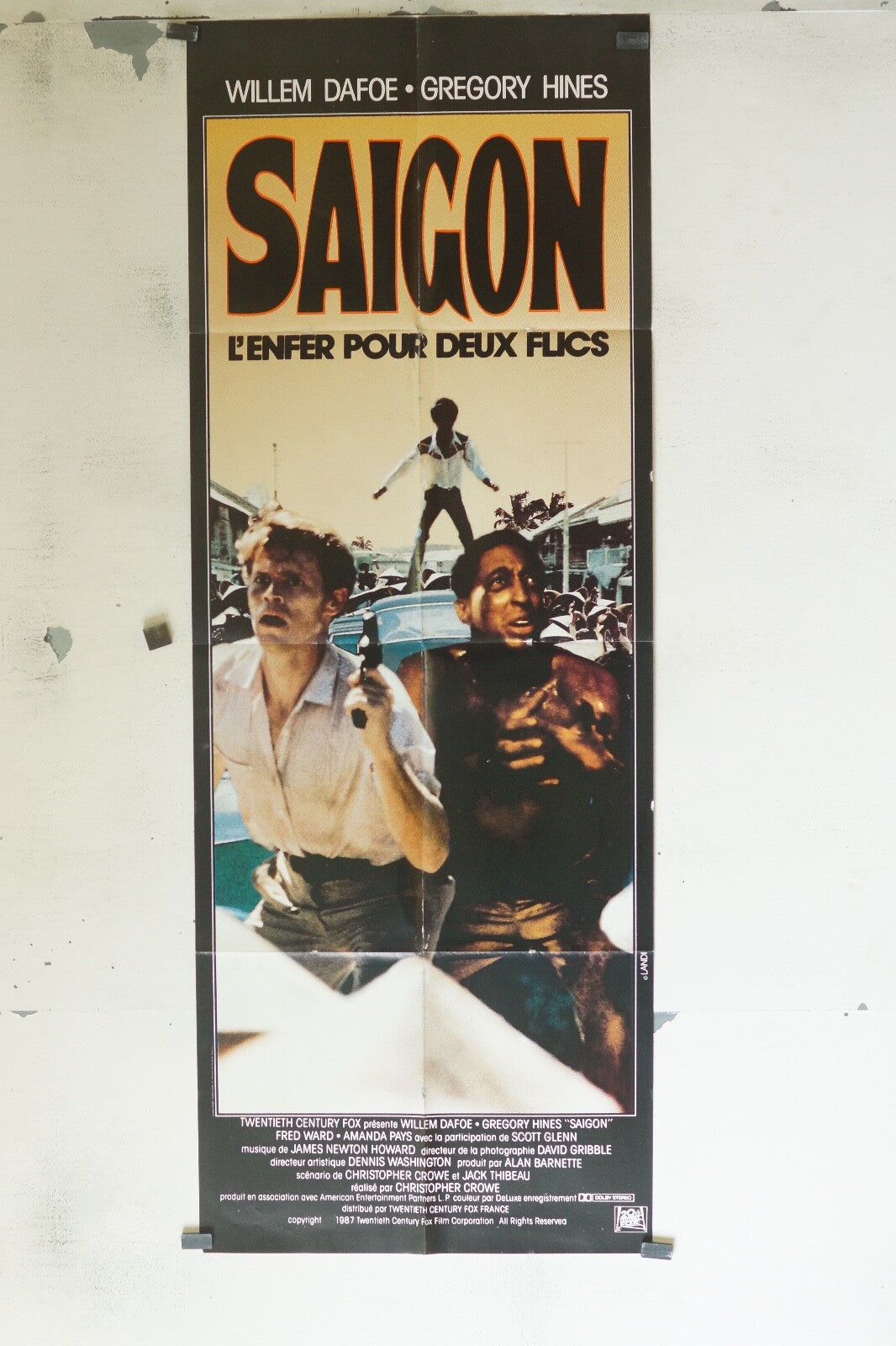 SAIGON POSTER ORIGINAL 60x160 WILLEM DAFOE – GREGORY HINES