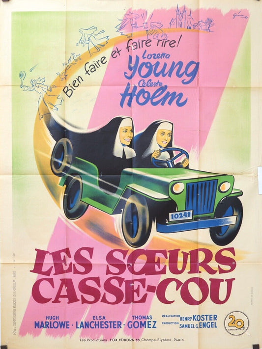 LES SŒURS CASSE-COU MOVIE POSTER ORIGINAL 120x160 LOZETTA YOUNG