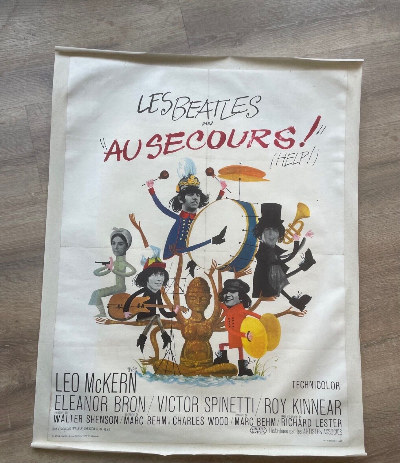 Les BEATLES « Au Secours ! » ORIGINAL MOVIE POSTER (60X80)