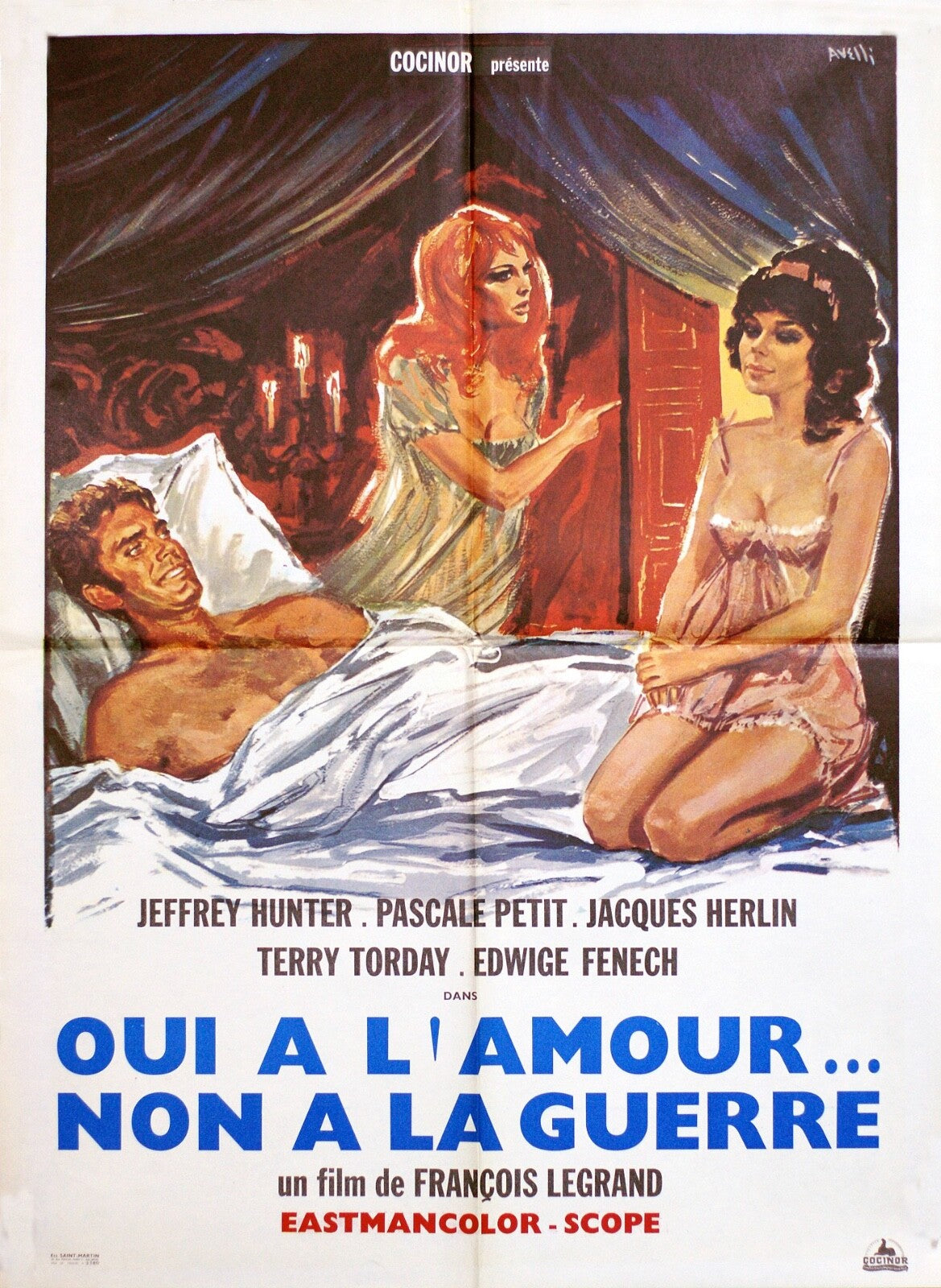 OUI A L’AMOUR … NON A LA GUERRE POSTER ORIGINAL 60x80, Francois Legrand 