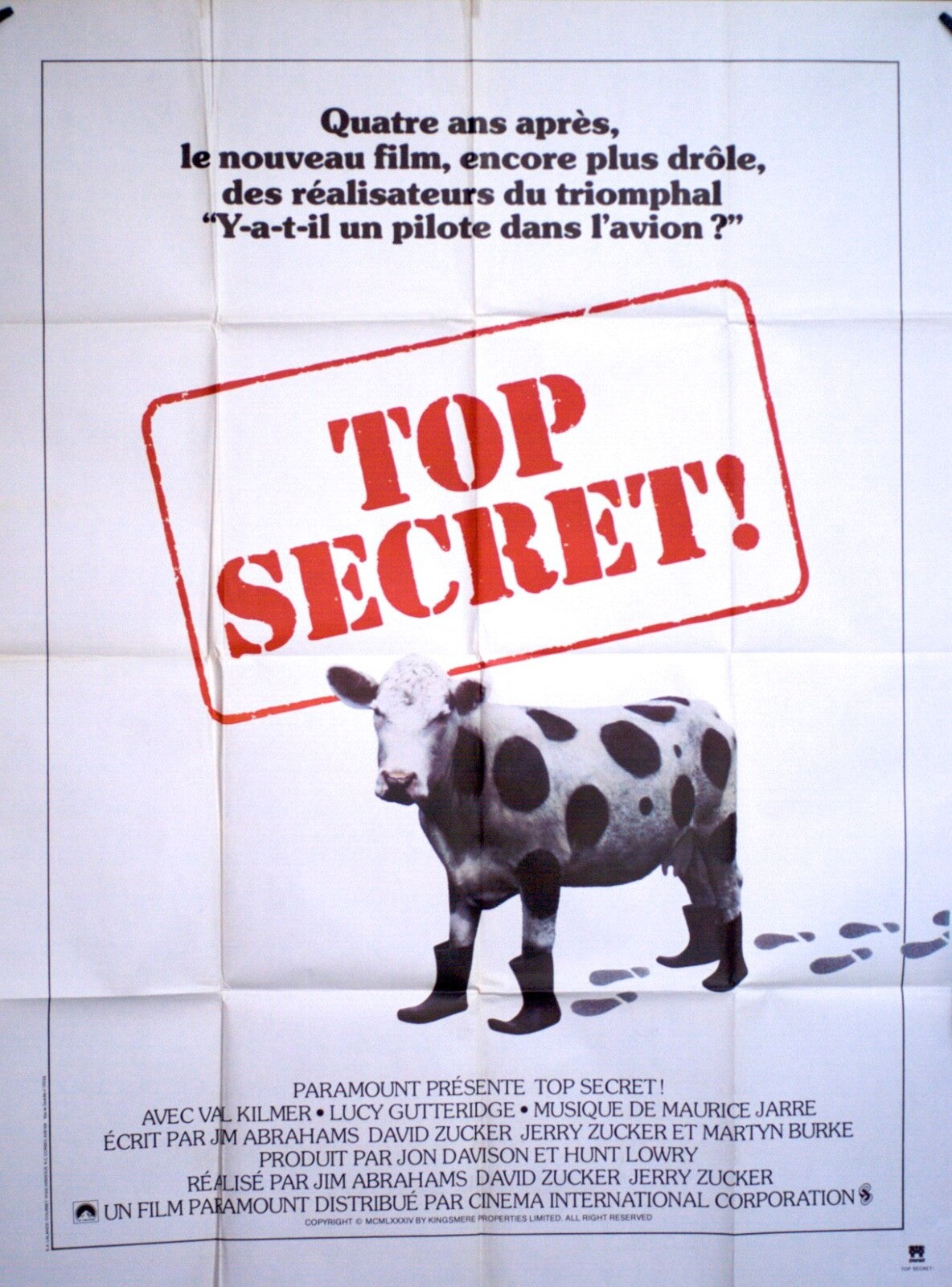 TOP SECRET MOVIE POSTER ORIGINAL 120x160 VAL KILMER