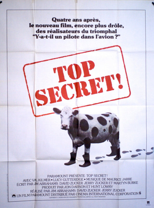 TOP SECRET MOVIE POSTER ORIGINAL 120x160 VAL KILMER