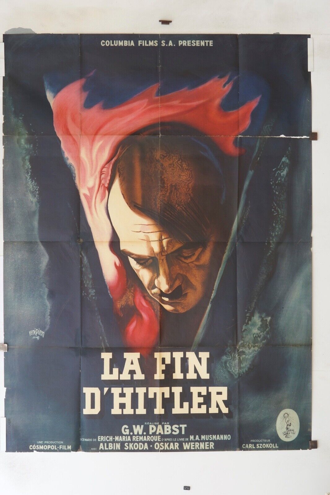 LA FIN D’HITLER 120X160 ORIGINAL MOVIE POSTER ALBIN SKODA