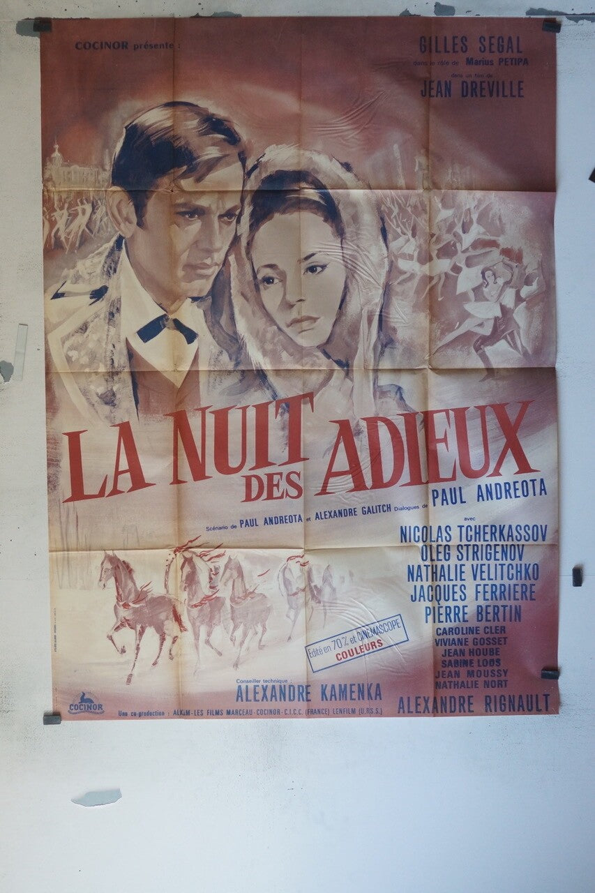 LA NUIT DES ADIEUX MOVIE POSTER ORIGINAL 120x160 NICOLAS TCHERKASSOV