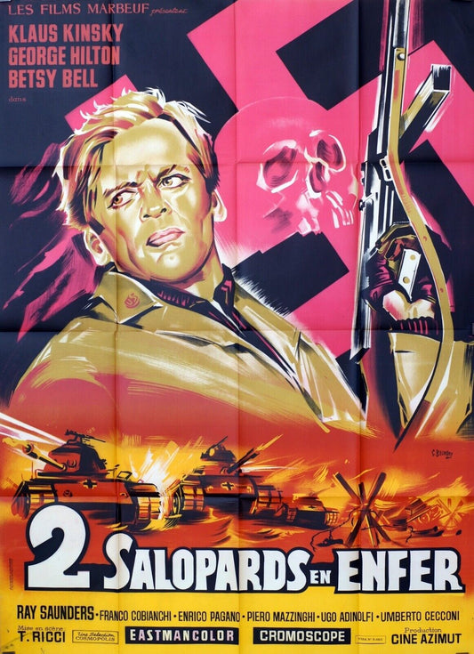 2 SALOPARDS EN ENFER MOVIE POSTER ORIGINAL (120X160) 2 SALOPARDS EN ENFER