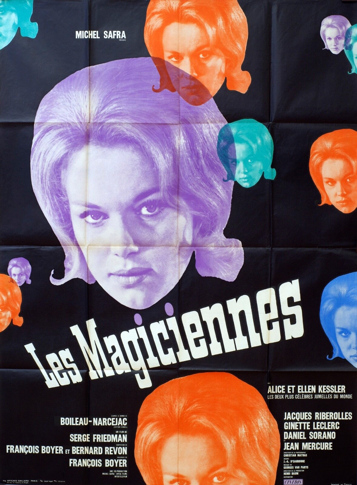 LES MAGICIENNES ORIGINAL MOVIE POSTER 120x160 PIERRE CROSSOY