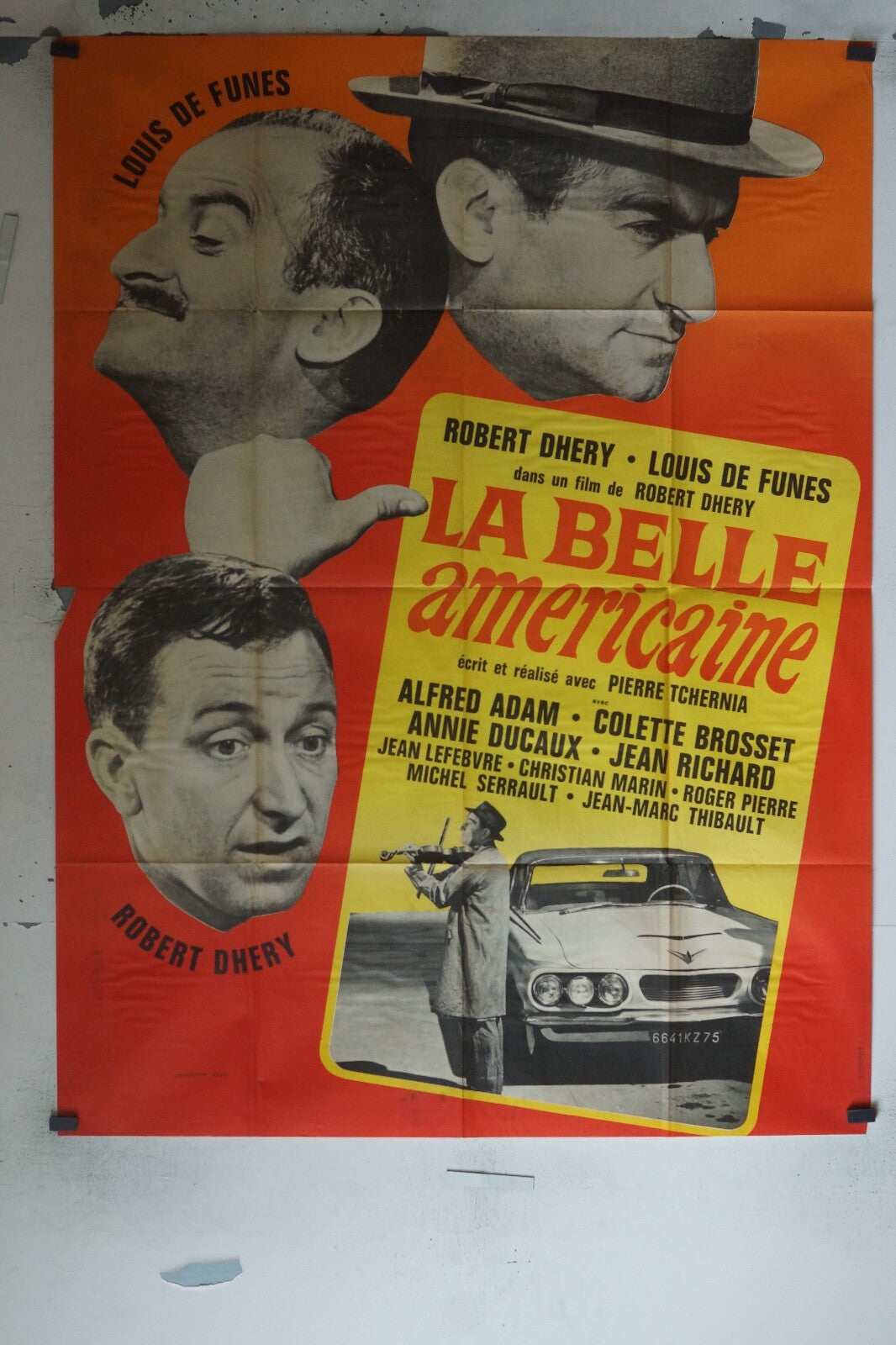 LA BELLE AMÉRICAINE MOVIE POSTER ORIGINAL 120x160 LOUIS DE FUNÈS