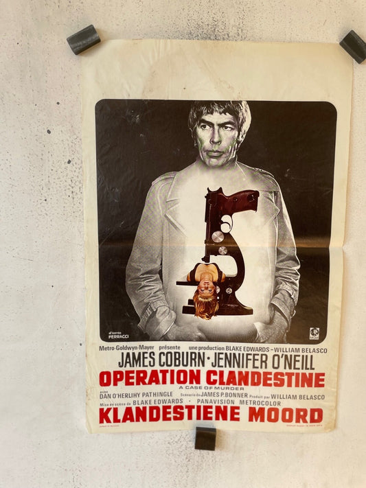 OPÉRATION CLANDESTINE, BELGIAN MOVIE POSTER 36x55 JAMES COBURN