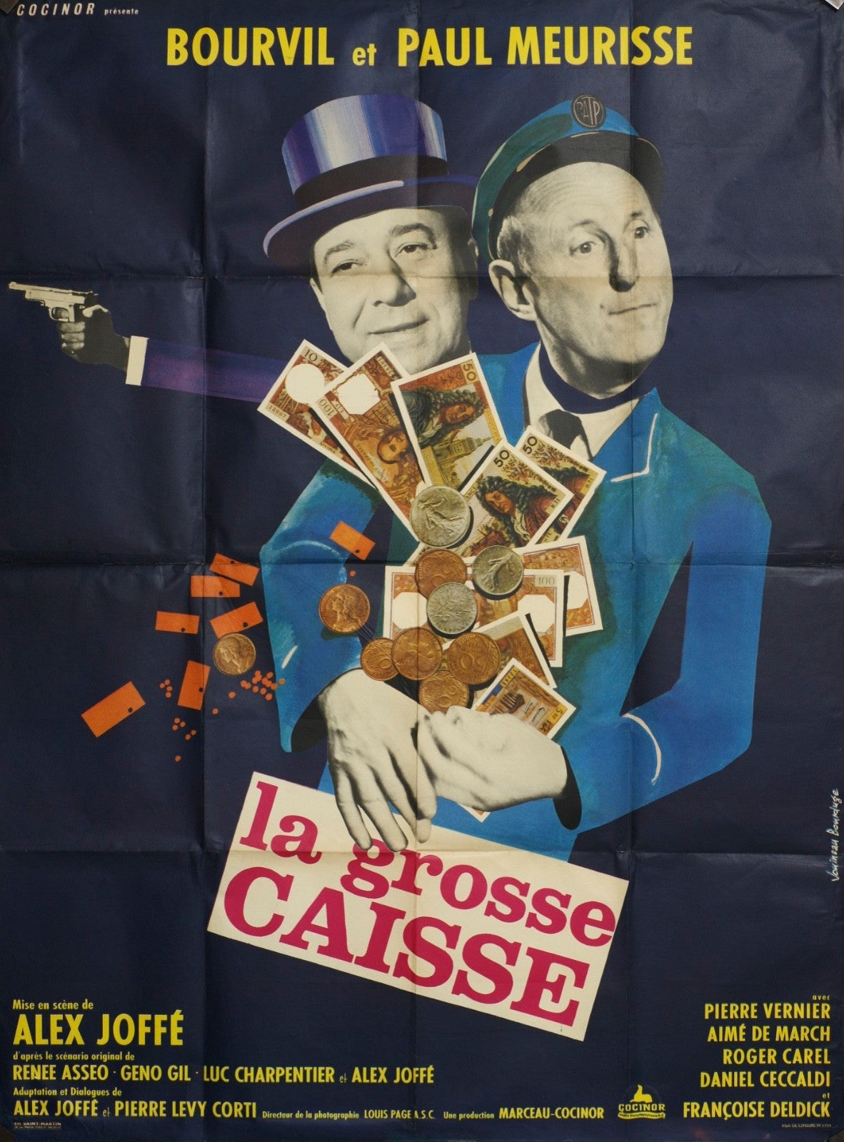 LA GROSSE CAISSE BOURVIL MOVIE POSTER ORIGINAL 120x160