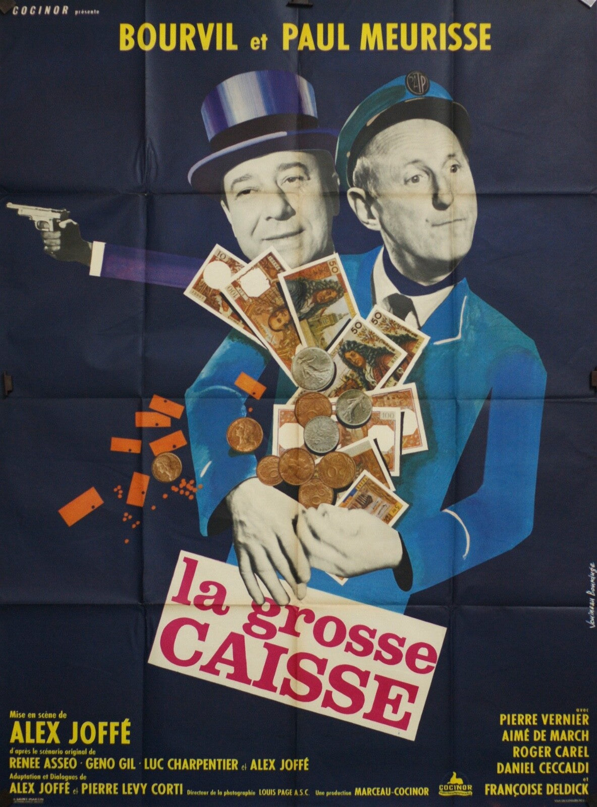 LA GROSSE CAISSE MOVIE POSTER ORIGINAL 120x160 BOURVIL