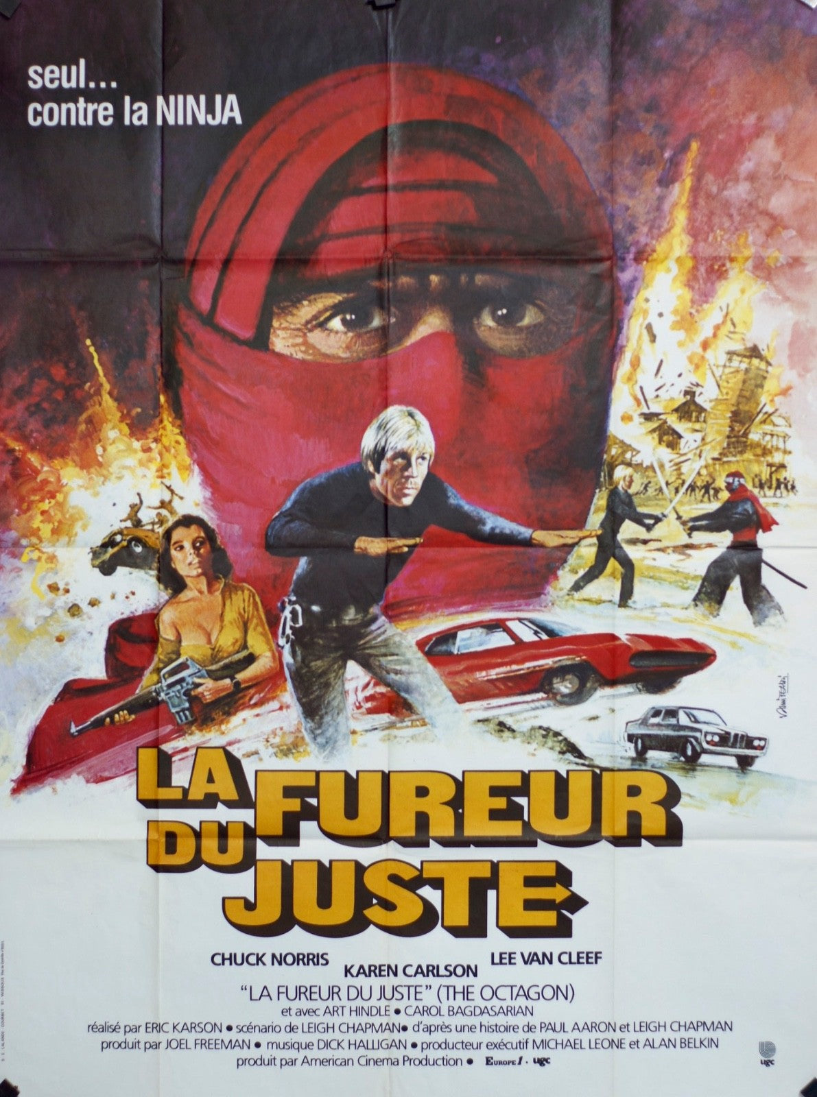 LA FUREUR DU JUSTE CHUCK NORRIS MOVIE POSTER ORIGINAL 120x160