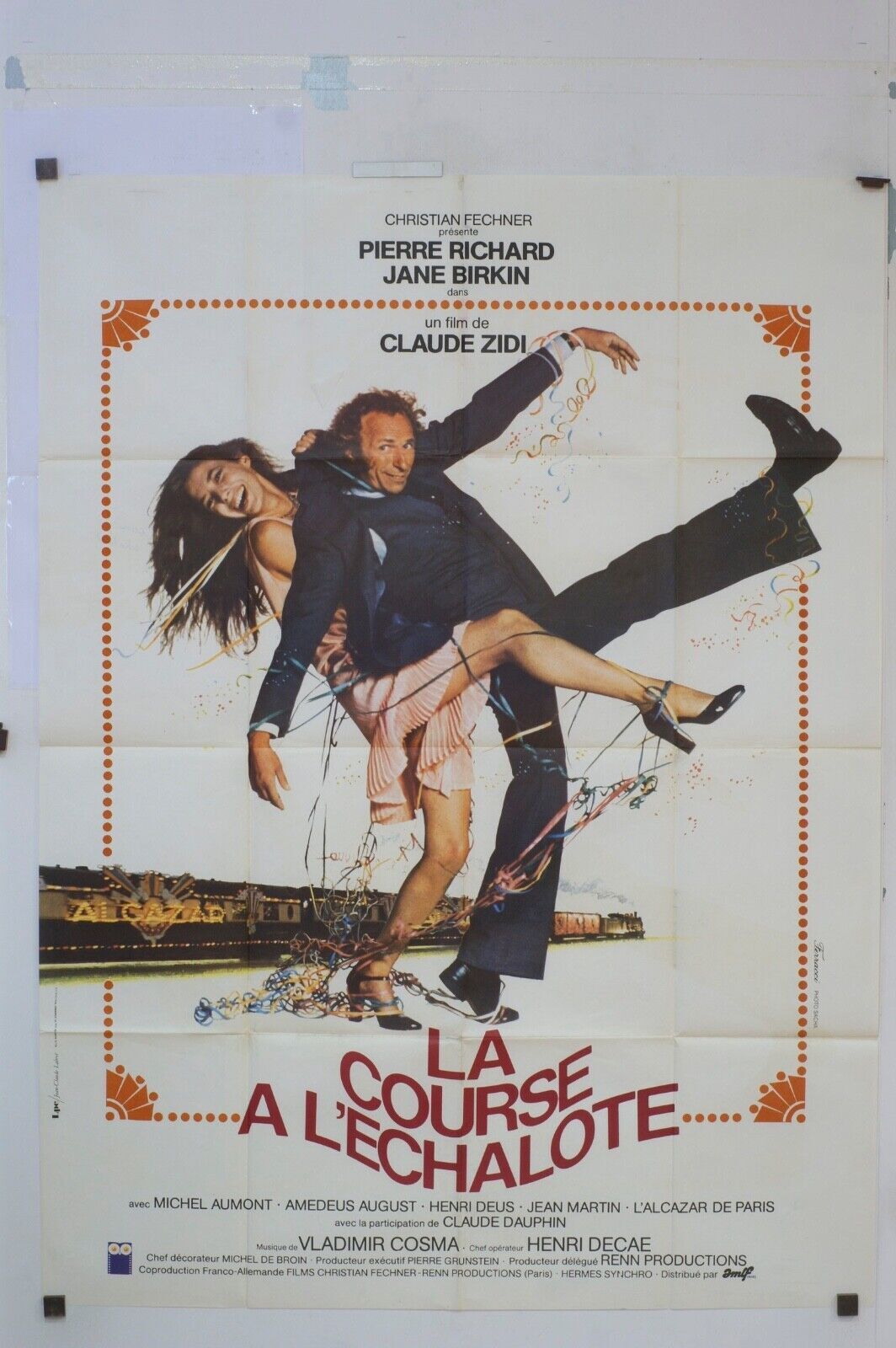 LA COURSE A L’ÉCHALOTE Original Movie Poster 120X160 CLAUDE ZIDI