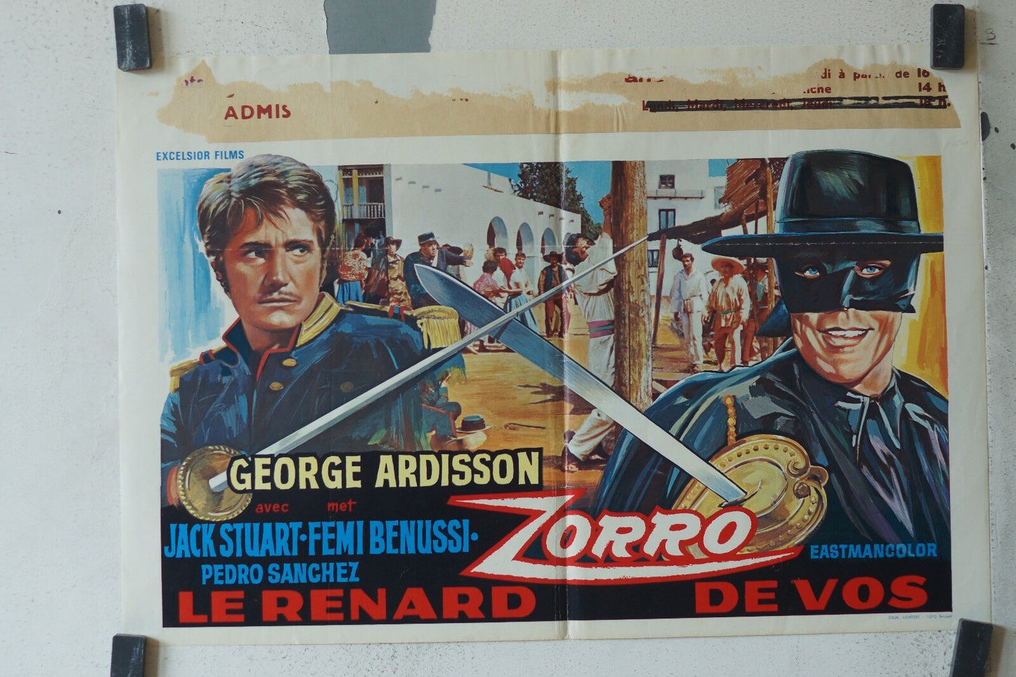 ZORRO LE RENARD ORIGINAL MOVIE POSTER 55X36 Cyd Hayman , Malcolm Stoddard 