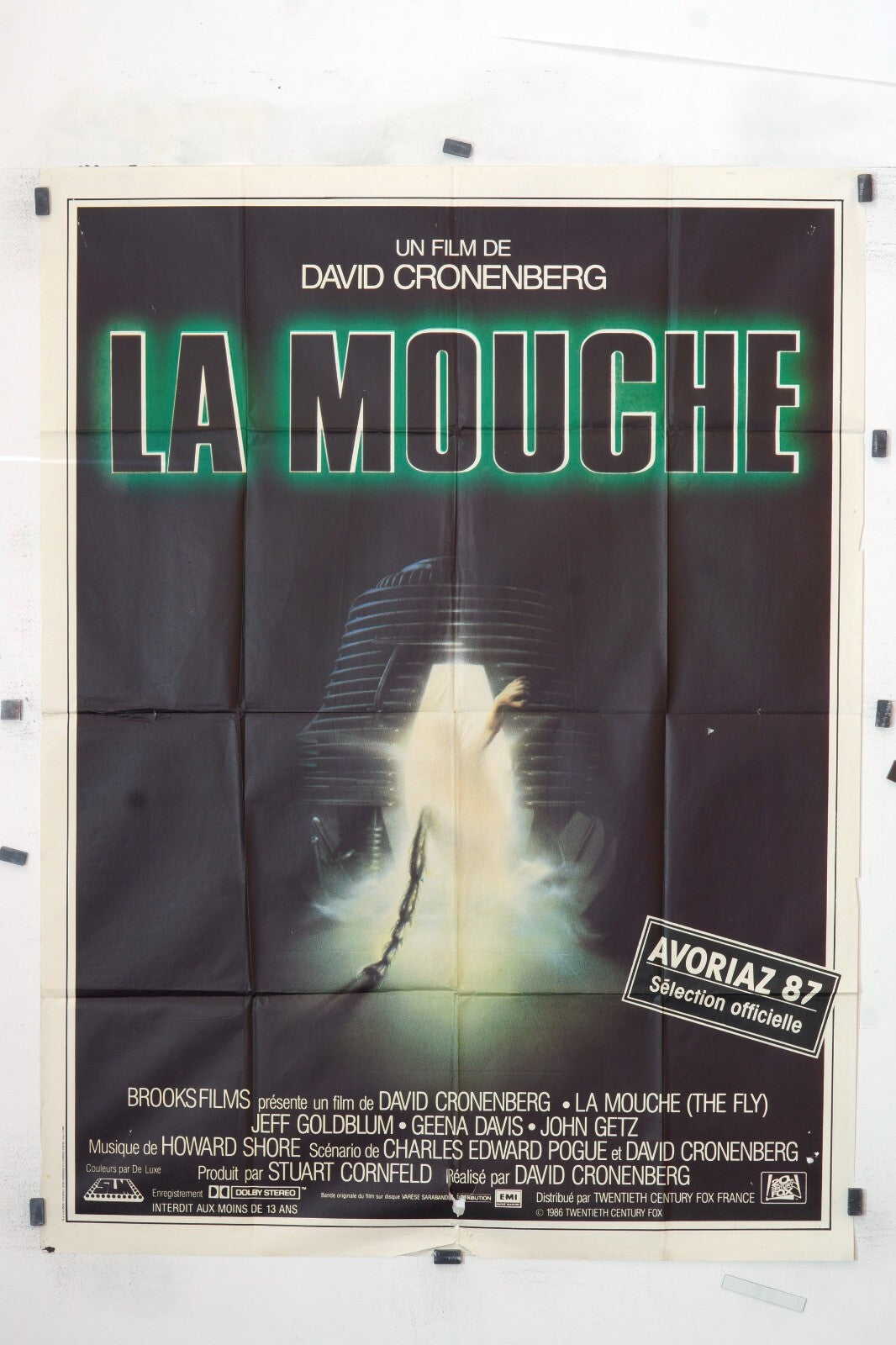 LA MOUCHE, DAVID CRONENBERG, ORIGINAL MOVIE POSTER 120x160