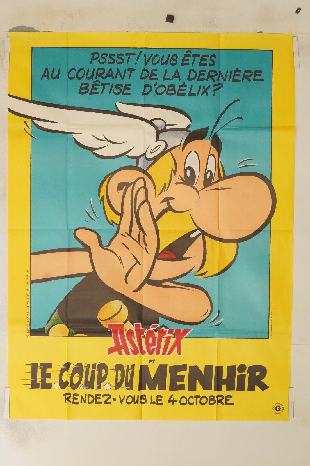 ASTÉRIX ET LE COUP DU MENHIR MOVIE POSTER ORIGINAL 120x160 UDERZO