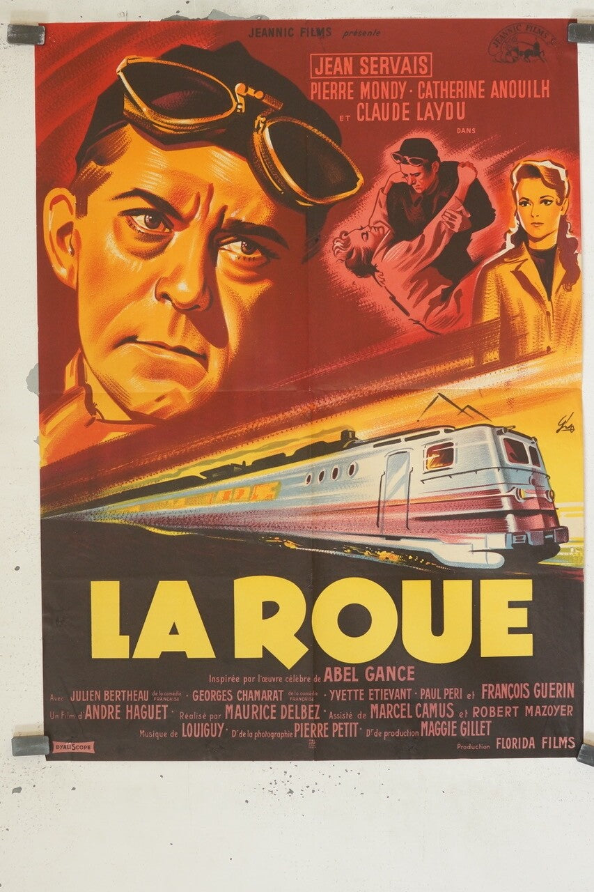LA ROUE MOVIE POSTER ORIGINAL 120x160 JEAN SERVAIS – PIERRE MONDY