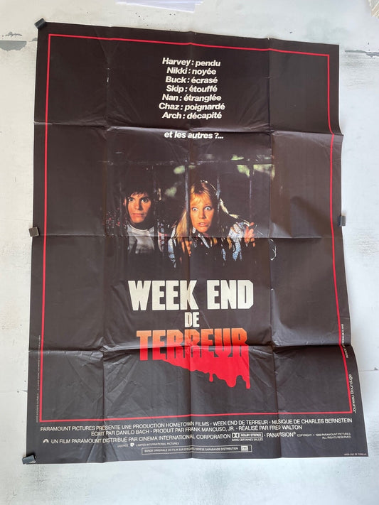 WEEK-END DE TERREUR POSTER ORIGINAL 120x160 FRED WALTON