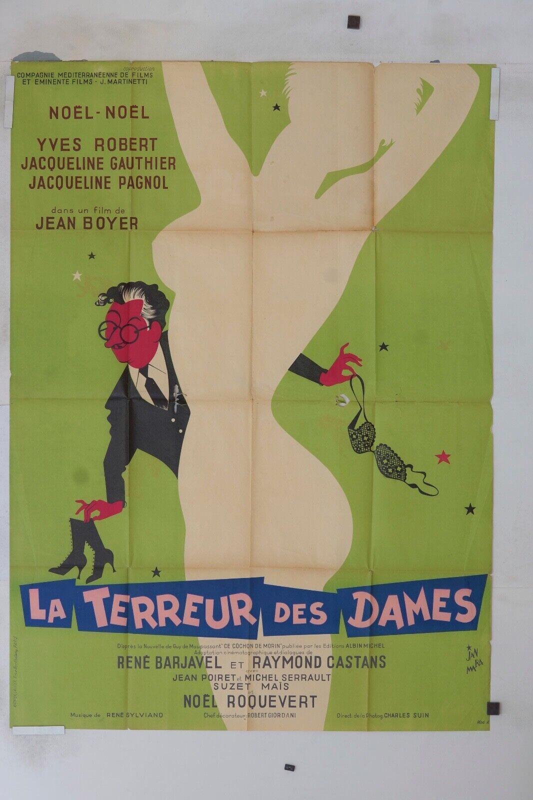 LA TERREUR DES DAMES MOVIE POSTER ORIGINAL 120x160