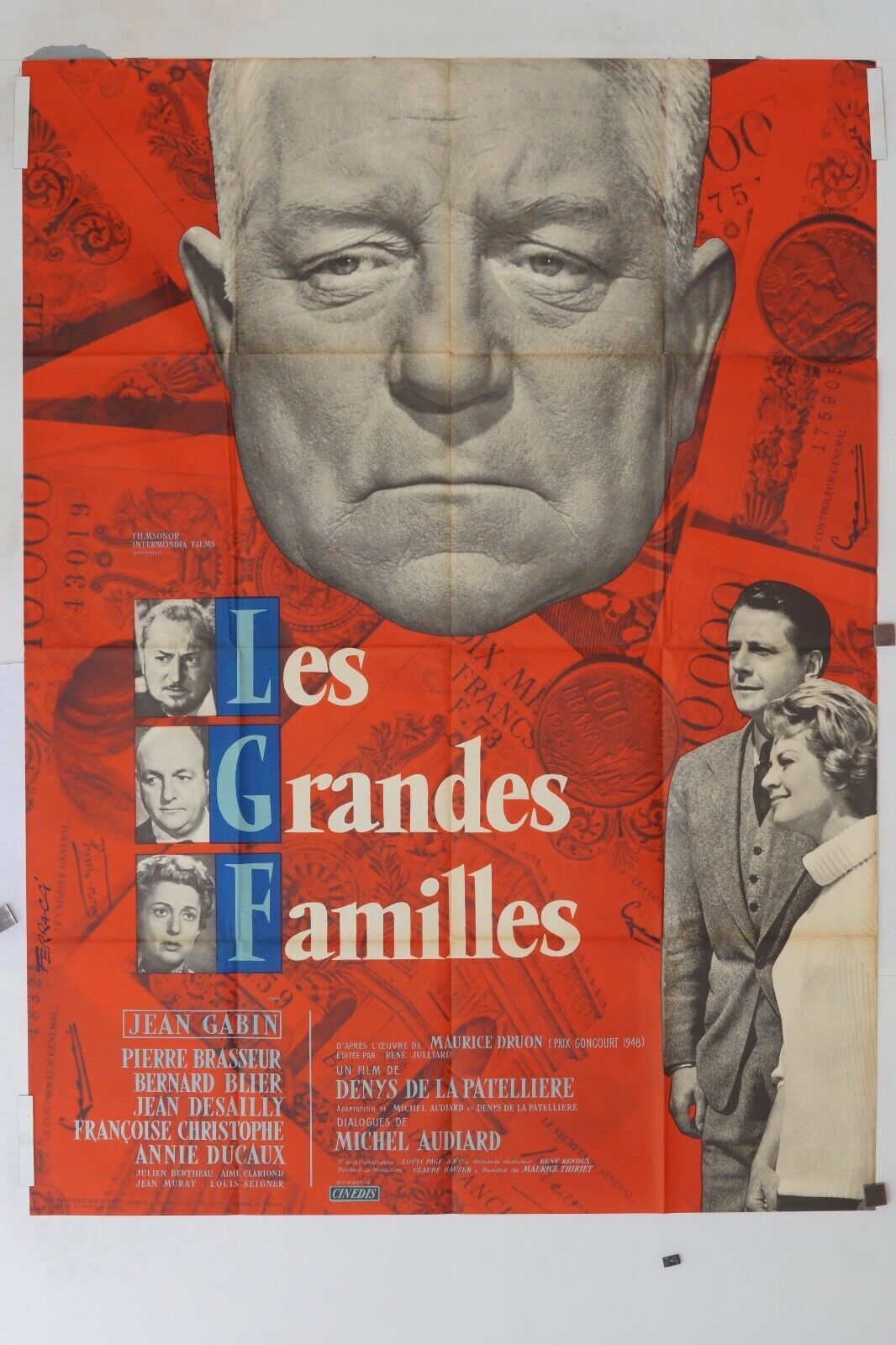LES GRANDES FAMILLES ORIGINAL MOVIE POSTER 120x160 JEAN GABIN