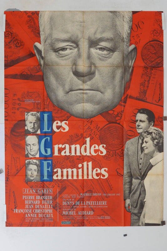 LES GRANDES FAMILLES ORIGINAL MOVIE POSTER 120x160 JEAN GABIN