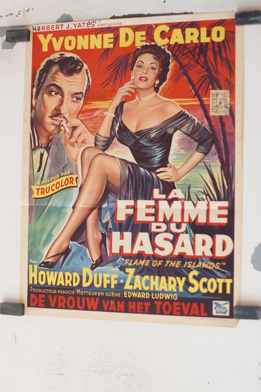 FEMME DU HASARD (LA) ORIGINAL (Belgium Version) 30x55 FLAME OF THE ISLANDS 