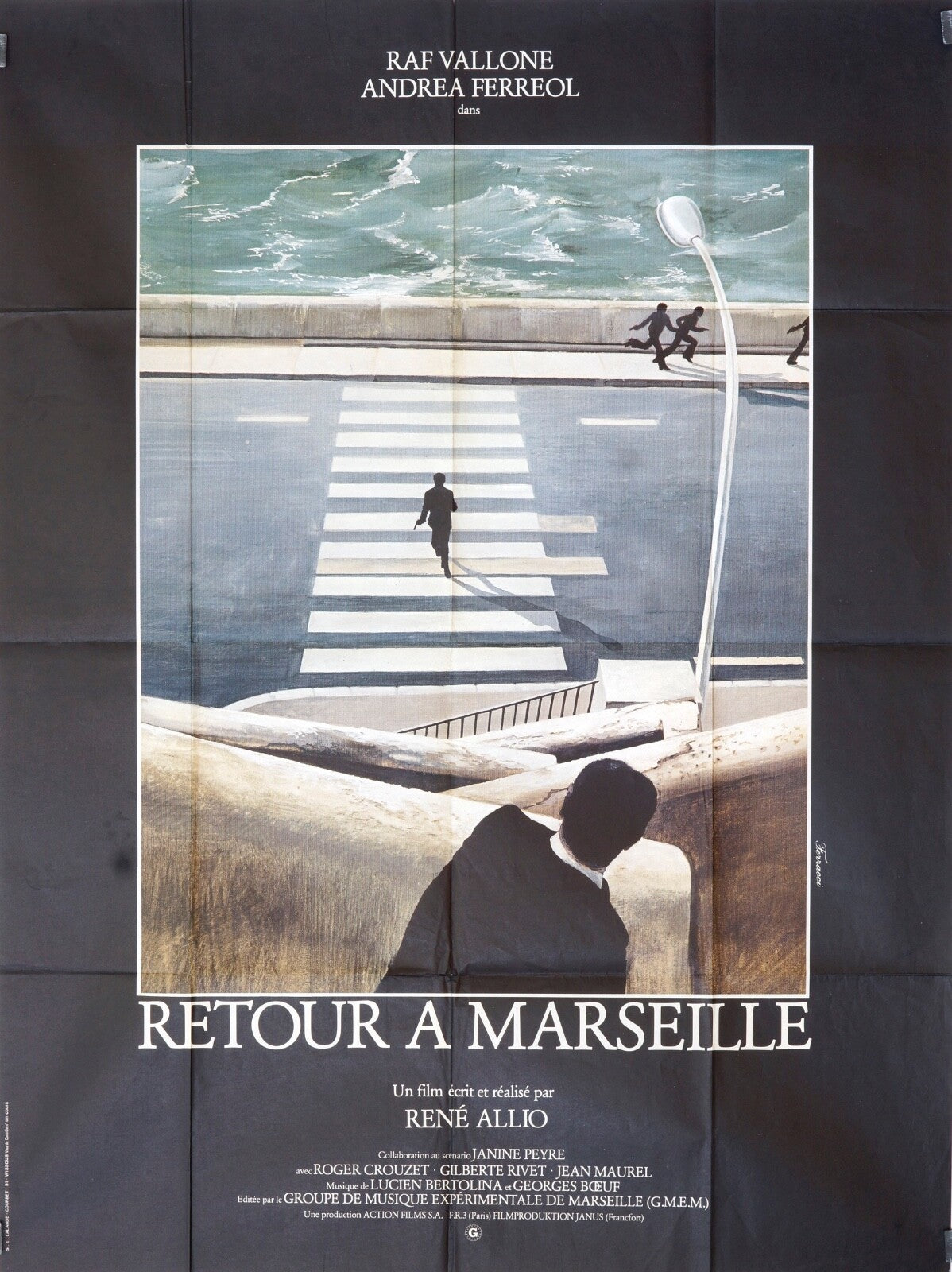 RETOUR À MARSEILLE RAF VALLONE movie poster original (120x160)