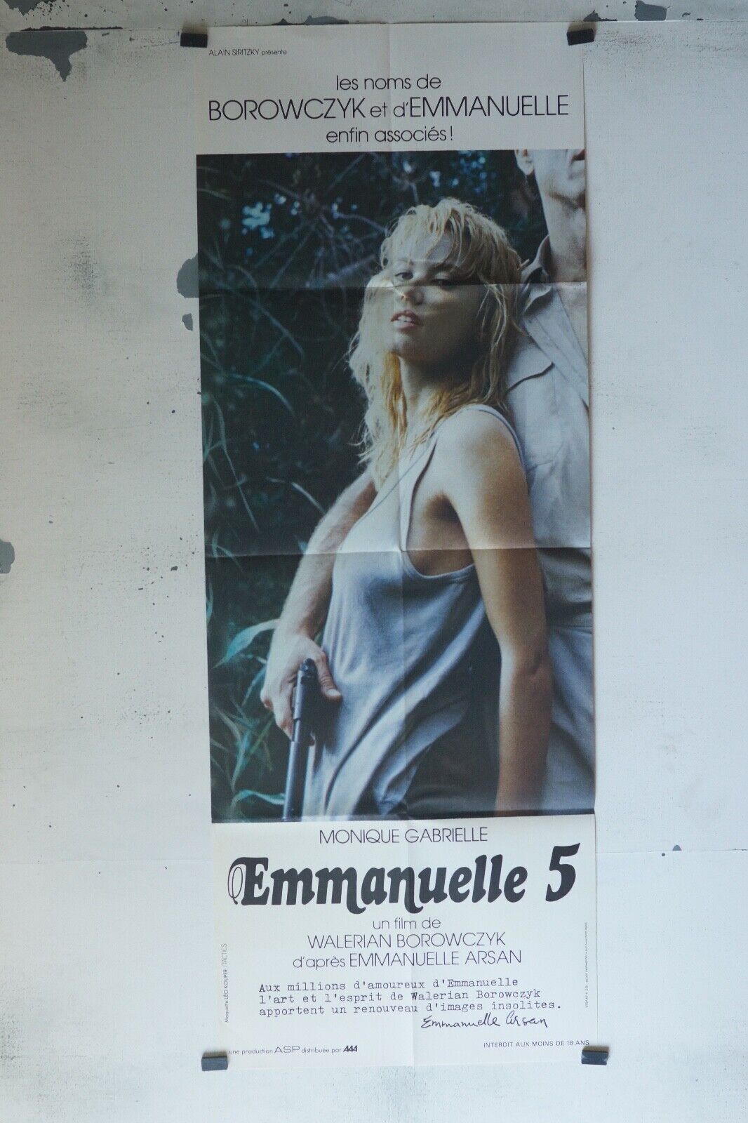 EMMANUELLE 5 MOVIE POSTER ORIGINAL 60x160 MONIQUE GABRIELLE