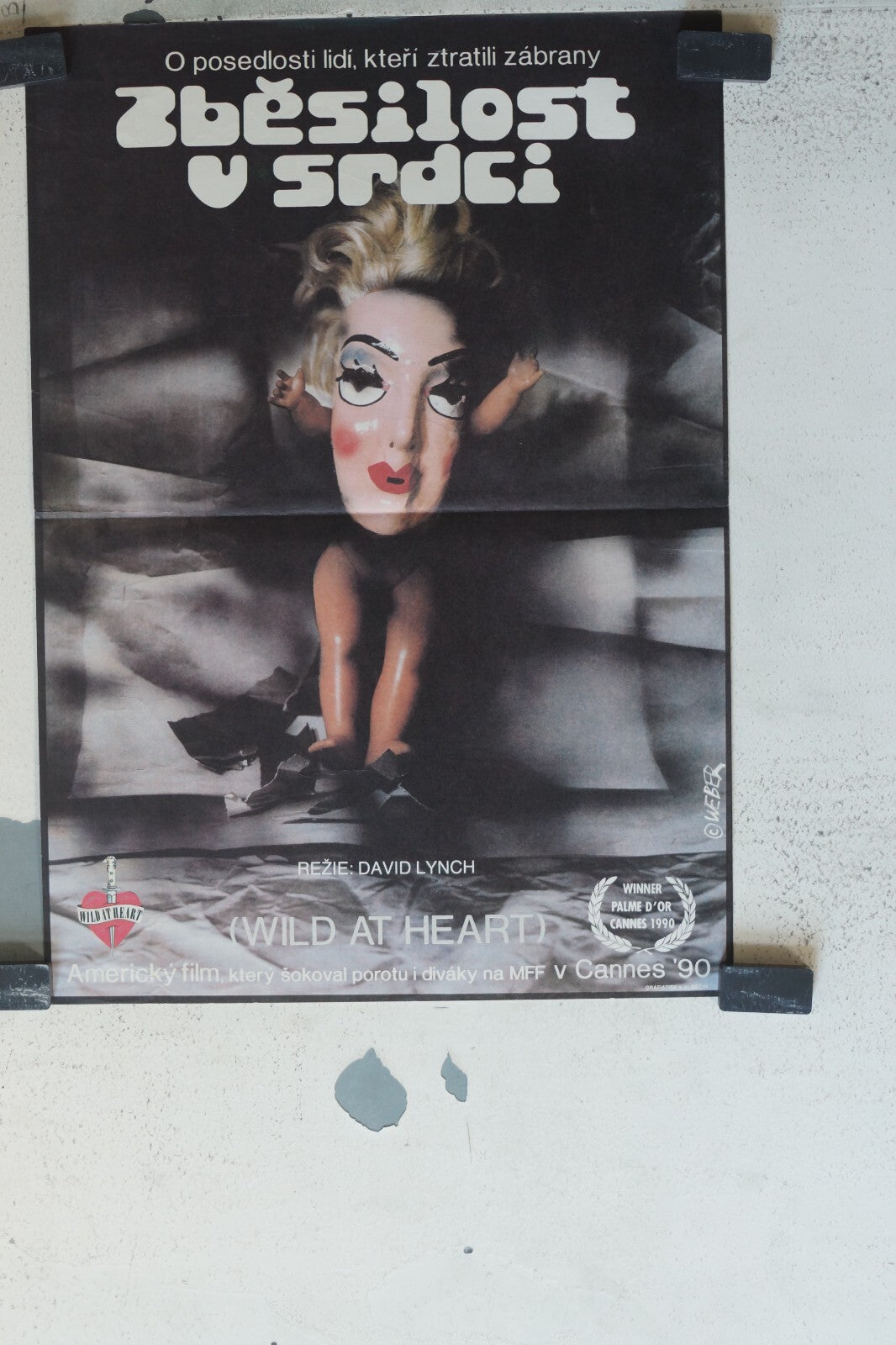 ZBESILOST V SRDCI, MOVIE POSTER ORIGINAL (42x30), David Lynch, Nicolas Cage