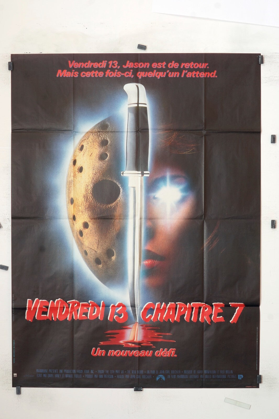 VENDREDI 13 : CHAPITRE 7- LE NOUVEAU DÉFI 1988 ORIGINAL 120x160 JACK ROLLINS