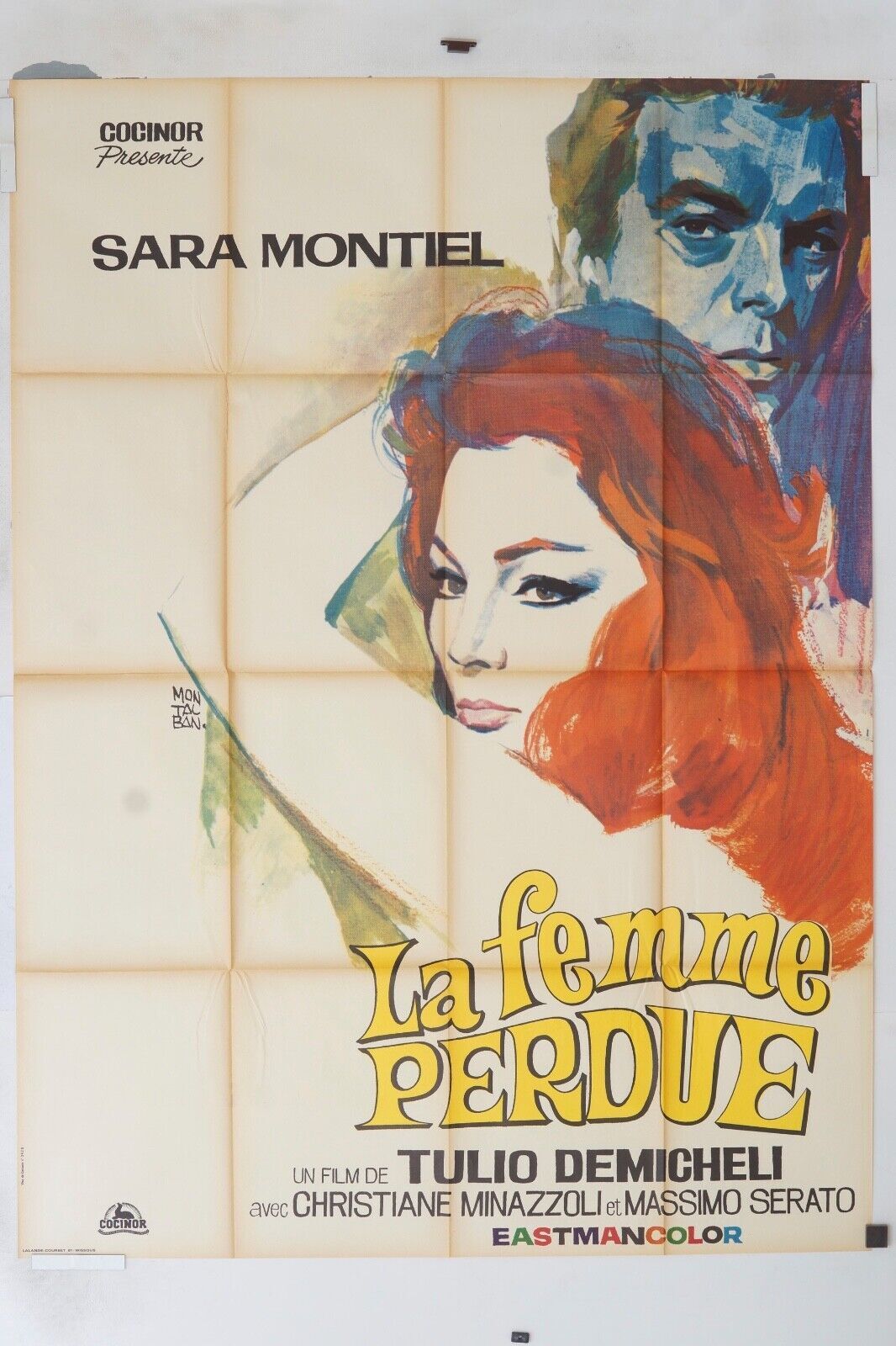 LA FEMME PERDUE 120X160 ORIGINAL MOVIE POSTER SARAH MONTIEL