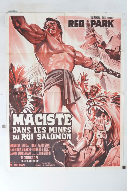 MACISTE DANS LES MINES DU ROI SALOM  MOVIE POSTER ORIGINAL (120X160) REG PARK