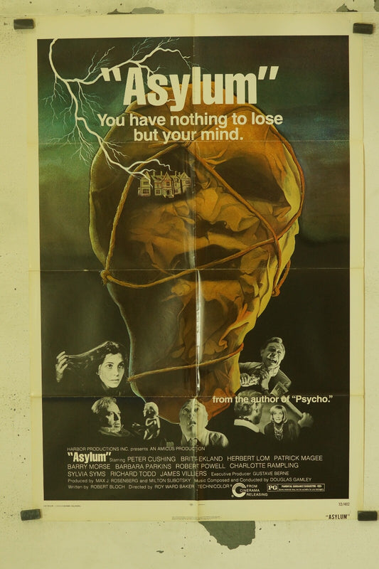 ASYLUM (70X100) ORIGINAL MOVIE POSTER PETER CUSHING – BRITT EKLAND