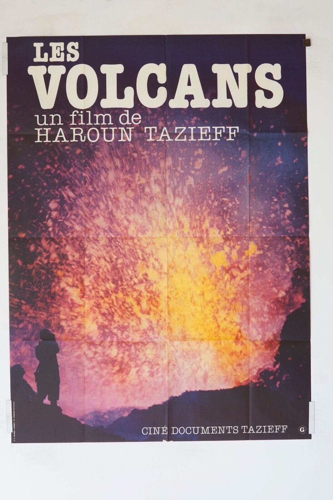 LES VOLCANS MOVIE POSTER ORIGINAL (120X160)  HAROUN TAZIEFF