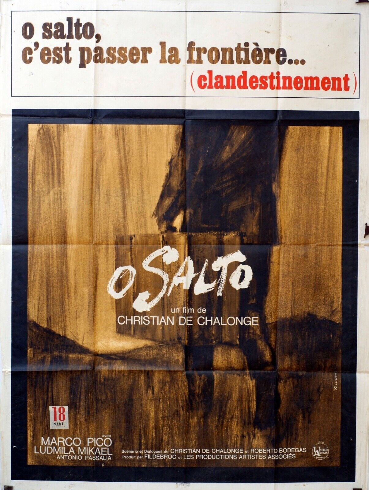 O SALTO POSTER ORIGINAL120x160 CHRISTIAN DE CHALONGE