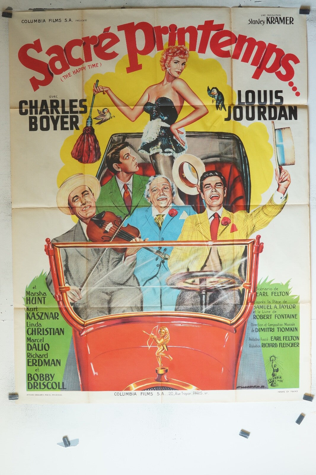 SACRE PRINTEMPS movie poster ORIGINAL 120x160 Charles Boyer , Louis Jourdan 