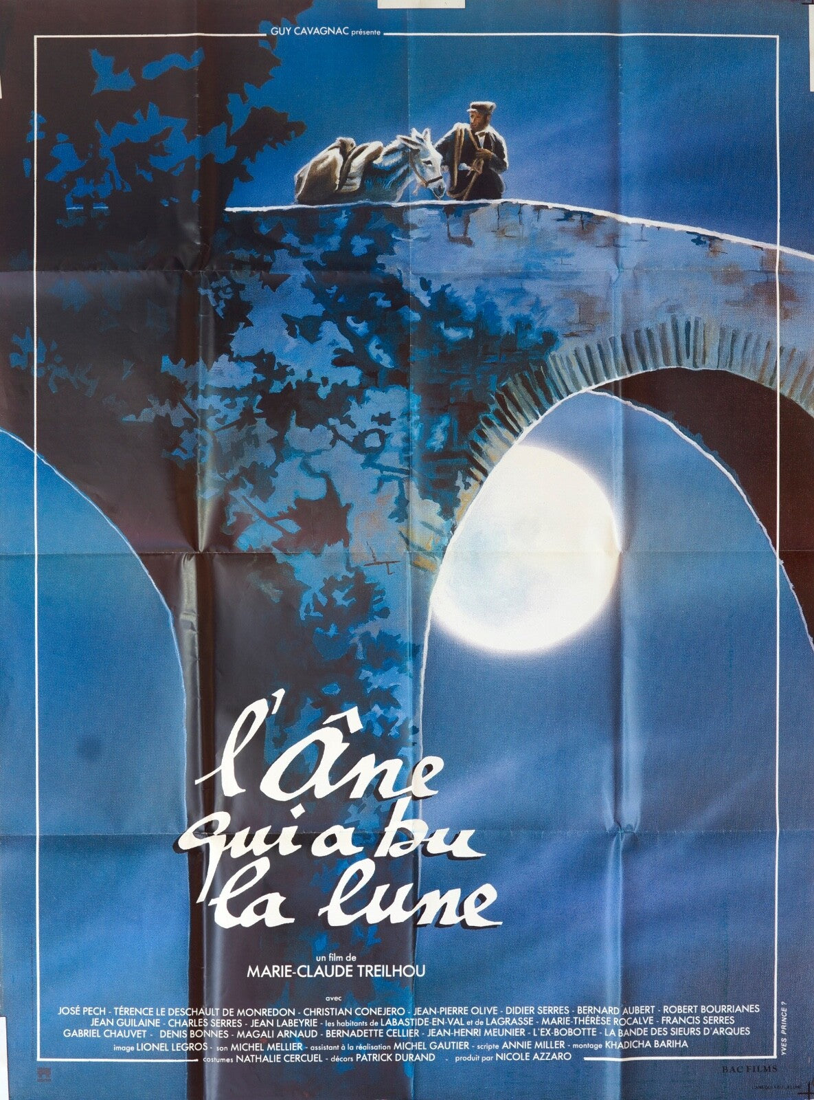 L’ÂNE QUI A BU LA LUNE MOVIE POSTER ORIGINAL 120x160 JOSÉ PECH