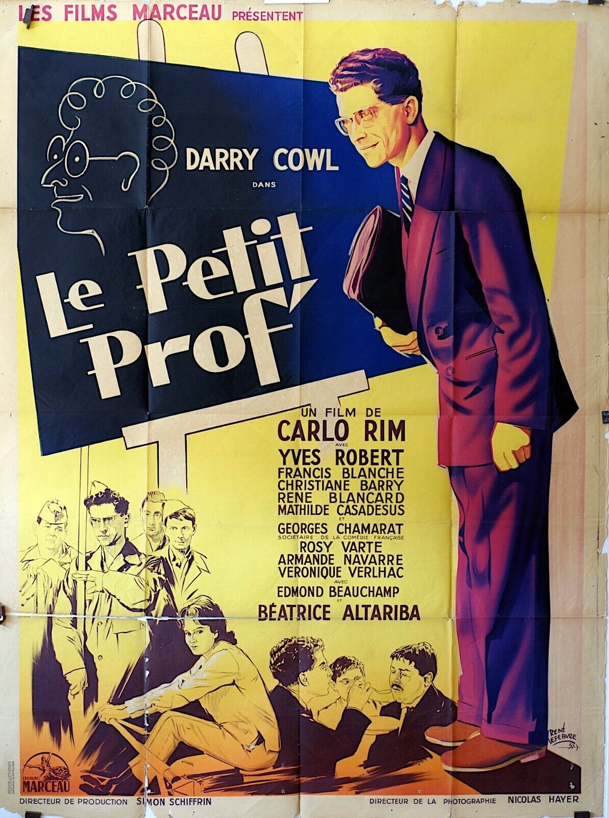 LE PETIT PROF MOVIE POSTER ORIGINAL (120X160) YVES ROBERT