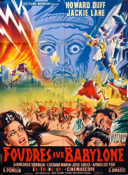 FOUDRES SUR BABYLONE MOVIE POSTER ORIGINAL (120x160) NOËL - NOËL