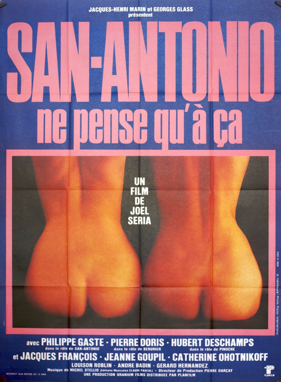 SAN-ANTONIO NE PENSE QU’À CA ORIGINAL MOVIE POSTER 120x160 PHILIPPE GASTE