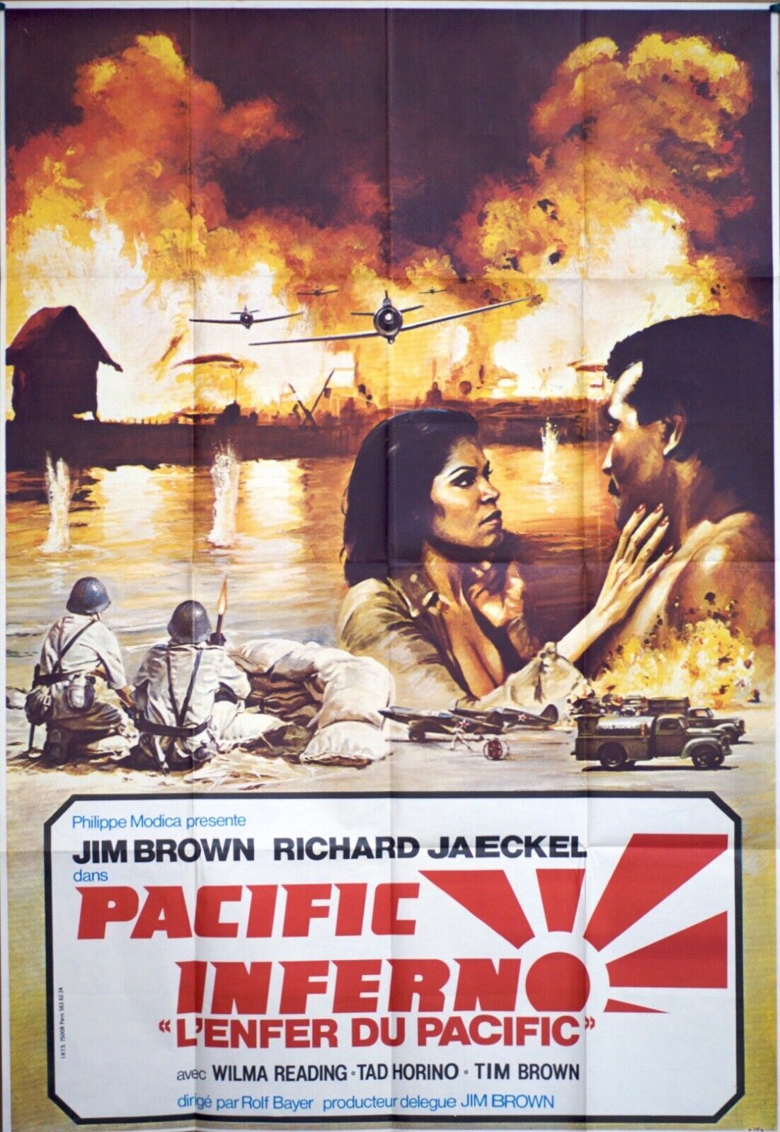 PACIFIC INFERNO MOVIE POSTER (120X160) JIM BROWN