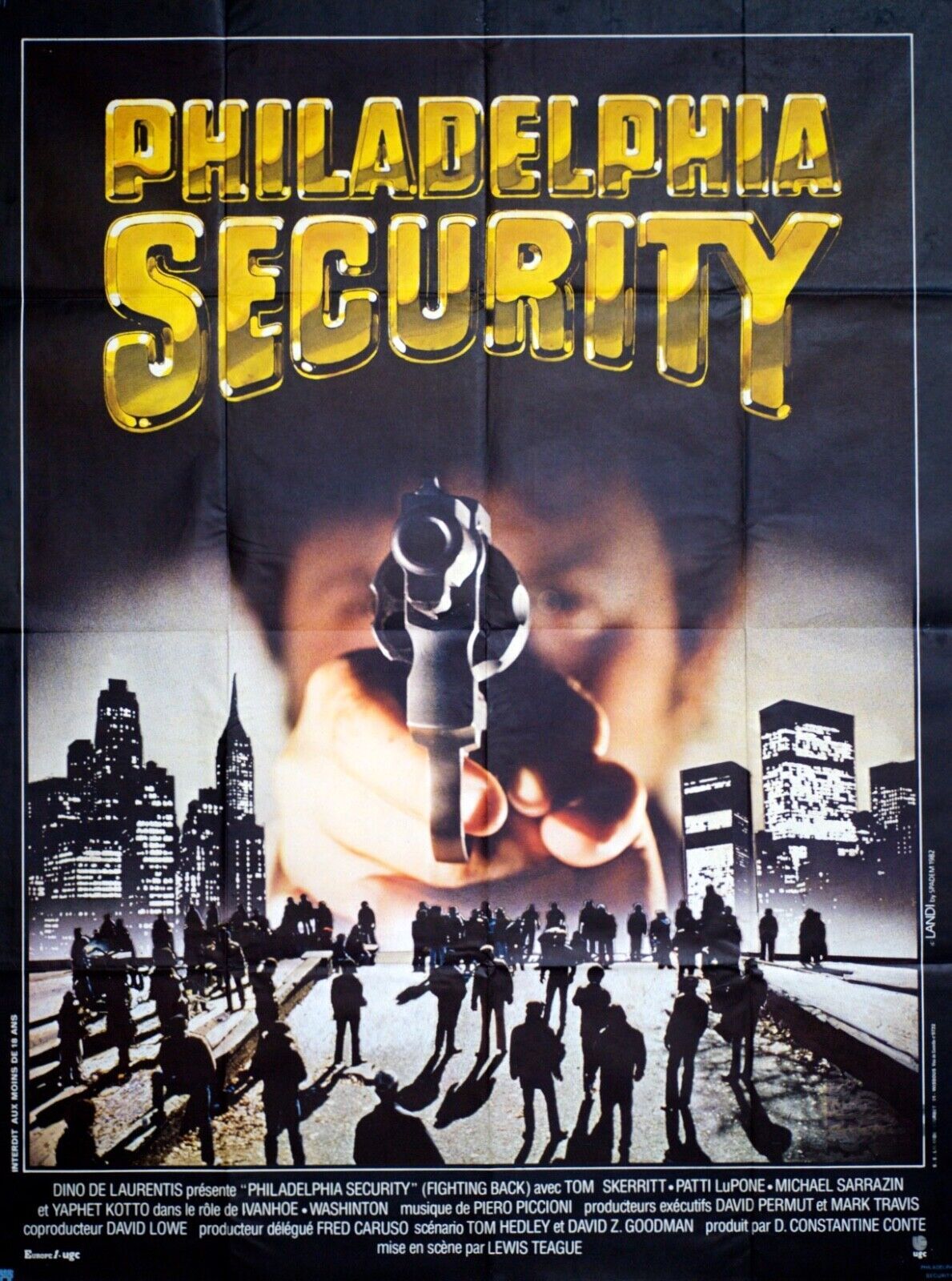 PHILADELPHIA SECURITY MOVIE POSTER ORIGINAL 120x160 TOM SCHANLEY