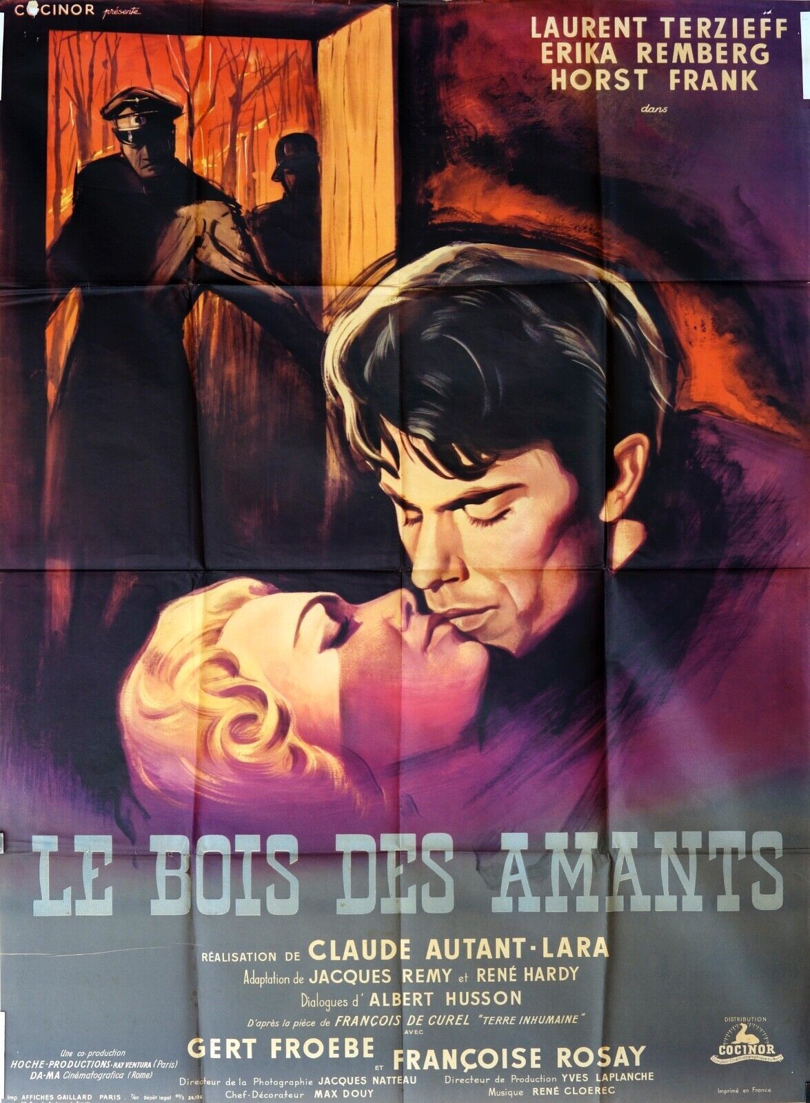 BOIS DES AMANTS MOVIE POSTER ORIGINAL 120x160 LAURENT TERZIEFF