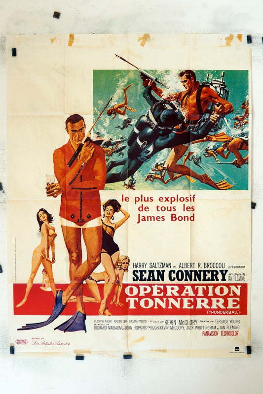 OPÉRATION TONNERRE SEAN CONNERY MOVIE POSTER ORIGINAL 120x160