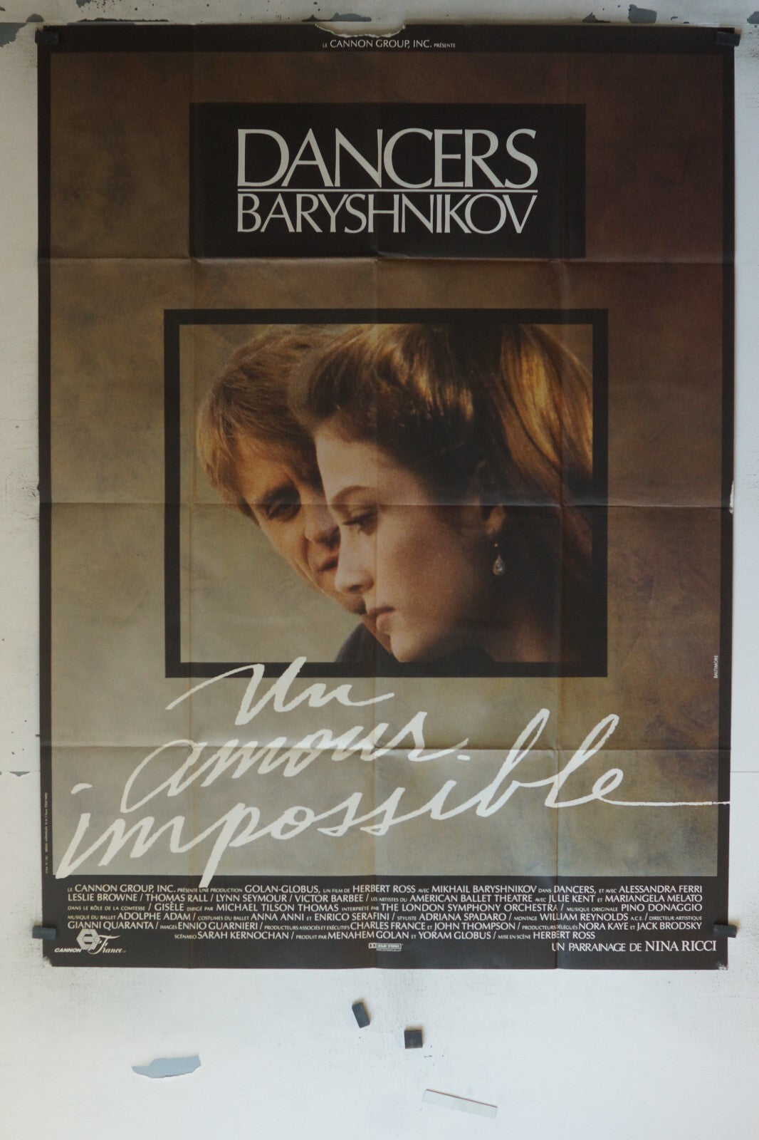 UN AMOUR IMPOSSIBLE, MOVIE POSTER ORIGINAL 120x160, ALESSANDRA FERRI