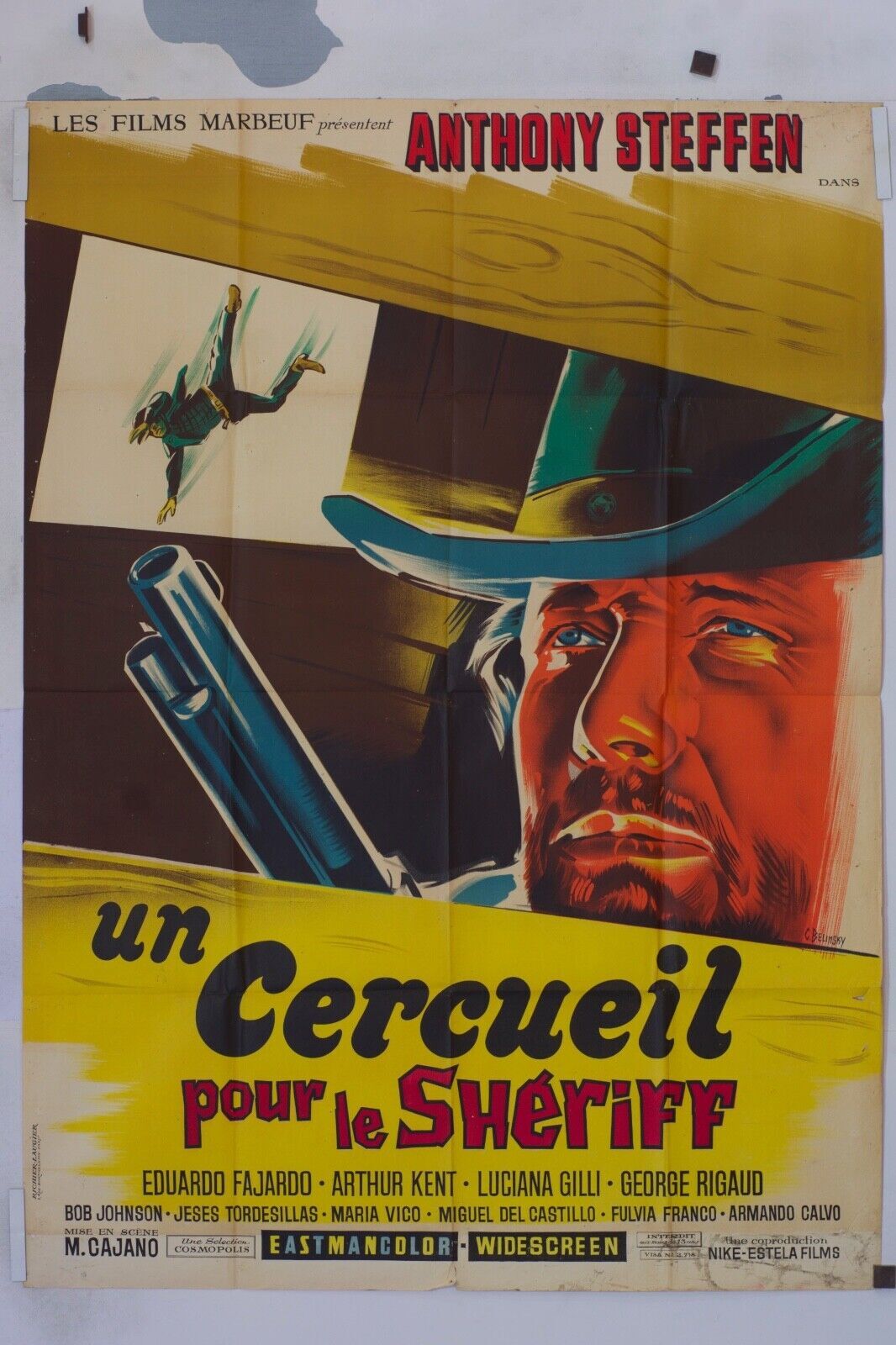 UN CERCUEIL POUR LE SHÉRIF MOVIE POSTER ORIGINAL 120x160 DON MEGOWAN