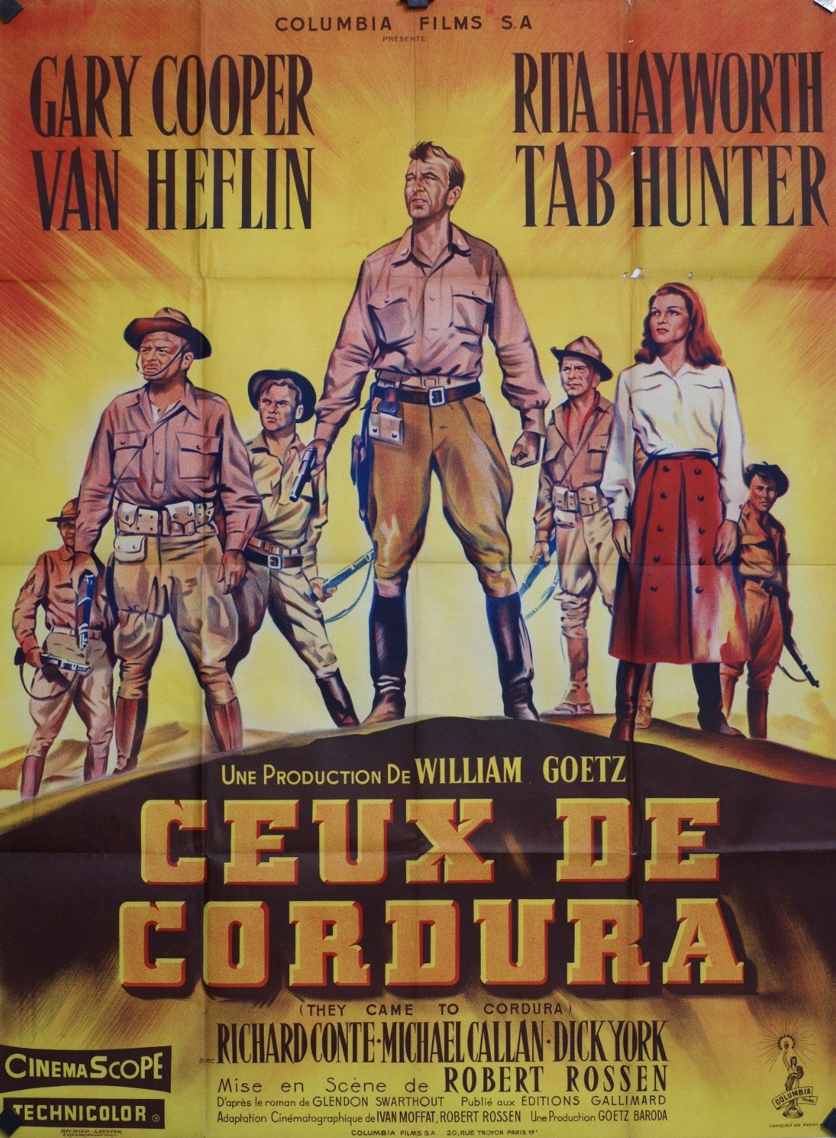 CEUX DE CORDURE GARY COOPER MOVIE POSTER ORIGINAL 120x160