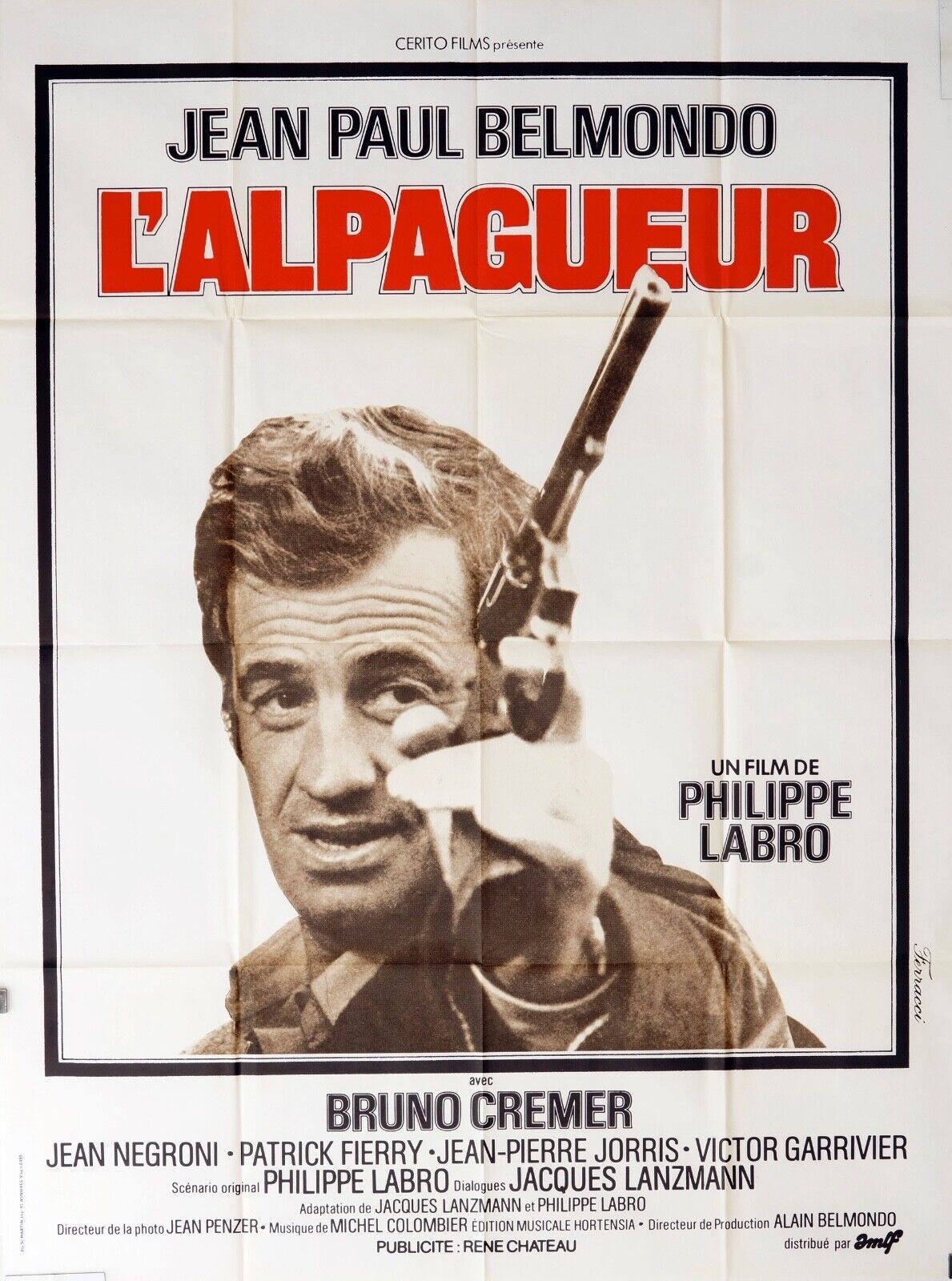 L’ALPAGUEUR, JEAN-PAUL BELMONDO, FERRACCI MOVIE POSTER 120X160 JEAN-PAUL