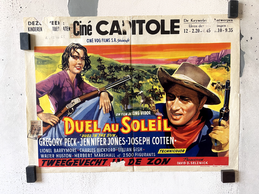 DUEL AU SOLEIL MOVIE POSTER ORIGINAL (55X37) GREGORY PECK
