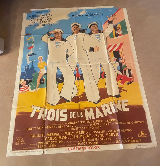 TROIS DE LA MARINE ORIGINAL 120x160  MARCEL MERKES
