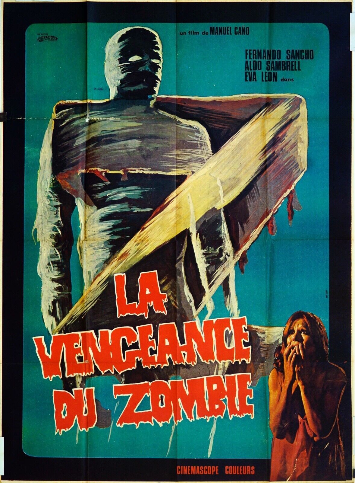 LA VENGEANCE DU ZOMBIE 120X160 ORIGINAL MOVIE POSTER FERNANDO SANCHO